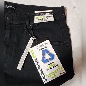 D Jeans Women High Waist Capri Size 16